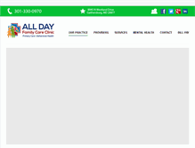 Tablet Screenshot of alldayfamilycare.com